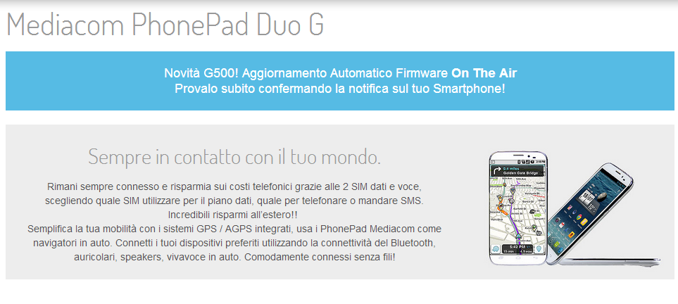 Aggiornamento G500