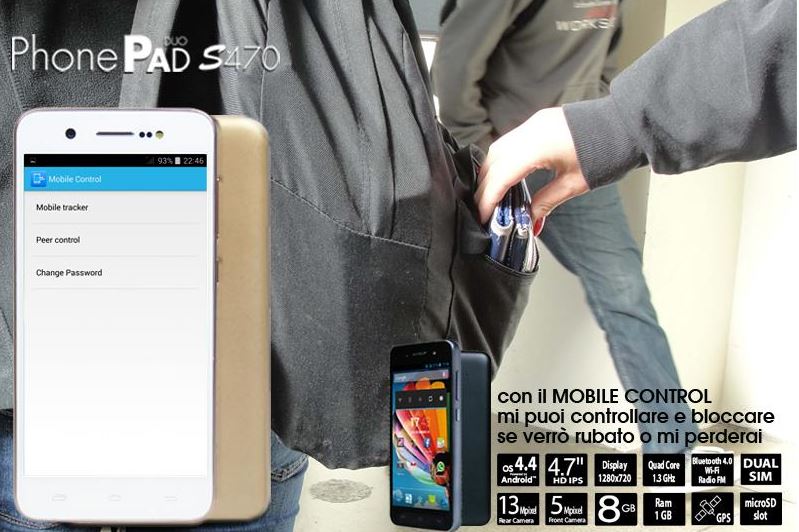 Mobile Control: Mediacom S470 a prova di ladri.