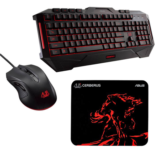 ASUS KIT CERBERUS COMBO + MOUSE PAD RED 