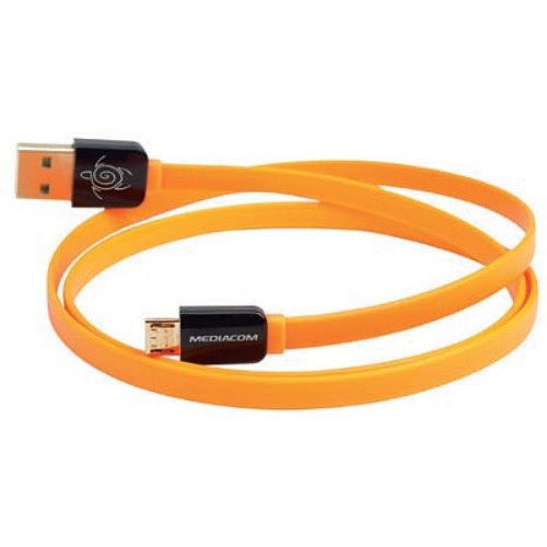 FluoCable MicroUsb Arancio