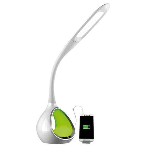 Lampada LED con charger USB 2A e luci datmosfera