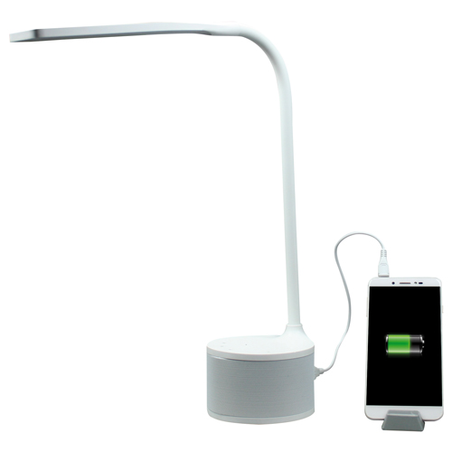Lampada LED con charger USB e speaker Bluetooth