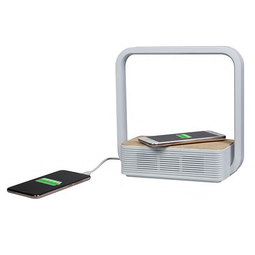 Lampada LED USB con wireless charger e speaker bluetooth