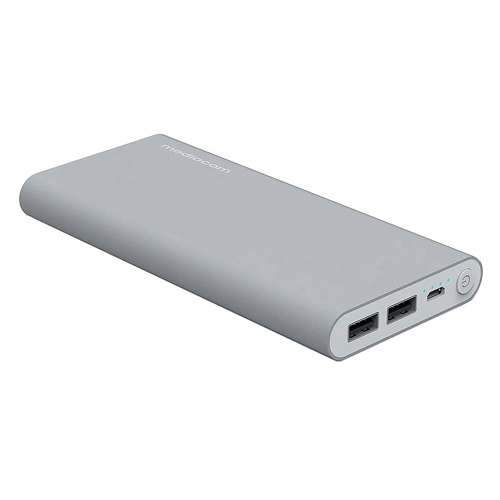 SOS Power Bank 10000 doppia uscita usb argento