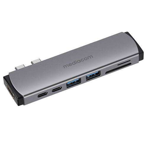 DUAL USB-C con Power Delivery 100W 6 porte