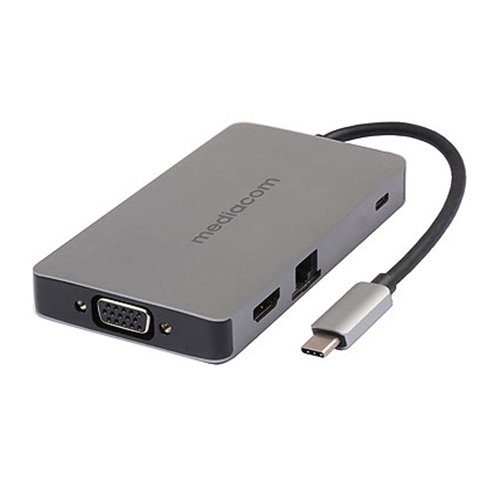 DESKTOP USB-C TO HDMI + 2 PORTE USB + VGA + RJ45 + CARD READER + TYPE C E POWER DELIVERY 100W