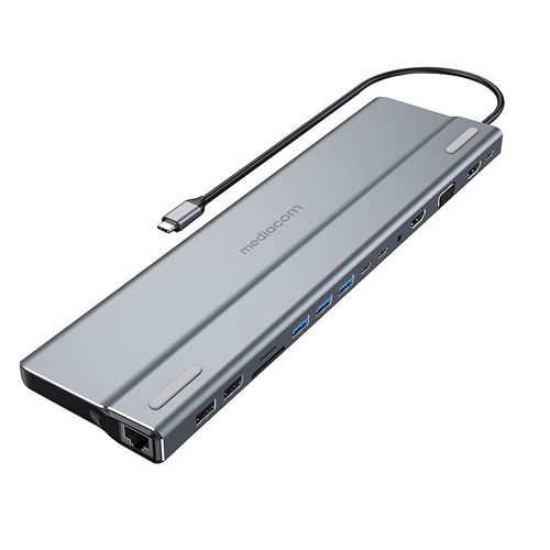 Desktop USB-C to 2 HDMI e Smart Reader e Power Delivery 100W
