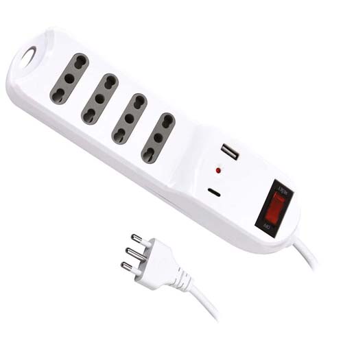 Multipresa 4 posti e porte USB