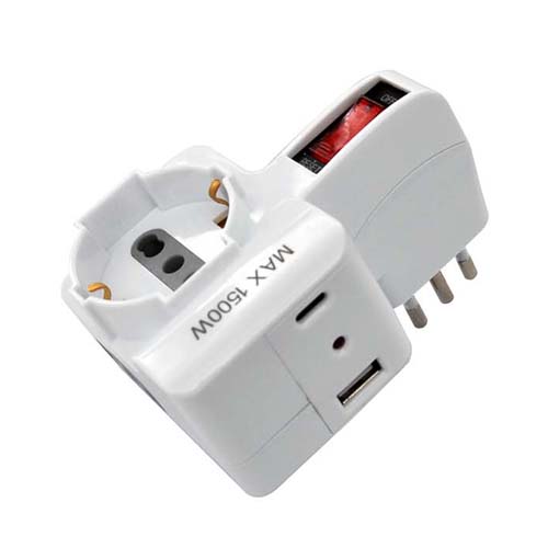 Multipresa con protezione termica e porte USB